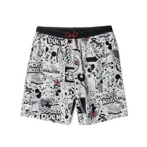 Disney Mickey Mouse Swim Trunks UPF 50+ Adult S Small Retro Goofy Shorts NWT